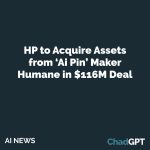 HP to Acquire Assets from ‘Ai Pin’ Maker Humane in $116M Deal